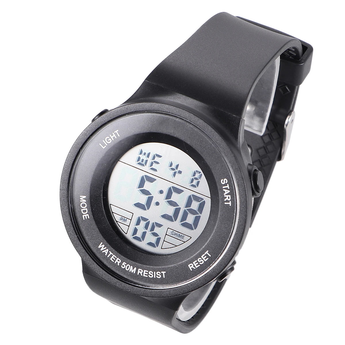 

1pc Luminous Waterproof Student Watch Multifunction Electronic Stopwatch Alarm 12/24H Week Display Comfortable Durable Gift For