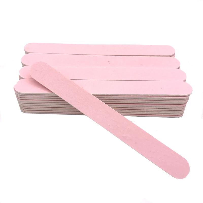 200/500 Pcs Pink Wood Chip Nail File Professional Manicure Accessories Nail Art Tools Sanding Files Buffer Pedicure Lime a ongle