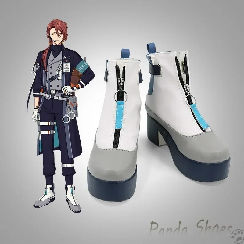 Promise of Wizard Cain Cosplay Shoes Anime Game White Cos Boots Comic Cain Cosplay Costume Prop Shoes for Con Halloween Party
