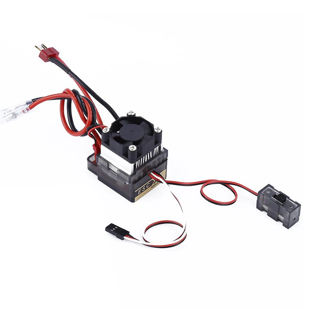RC 320A Brushed ESC Speed Controller 7.2-16V 2-4S Lipo 5.6V/2A Output With Heat Sink For 1/8 1/10 RC Electric Car Truck Buggy