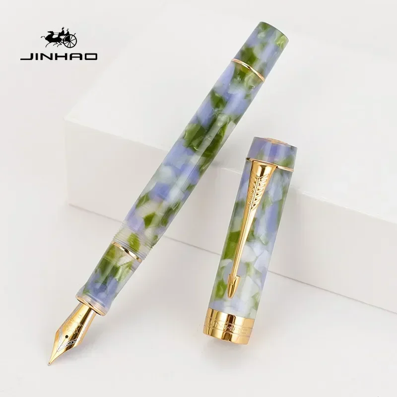 Jinhao 100 Fountain Pen Golden Arrow Shaped Clip Luxury Executive Pens M/F/EF Nib Writing ink Office School Stationery Supplies