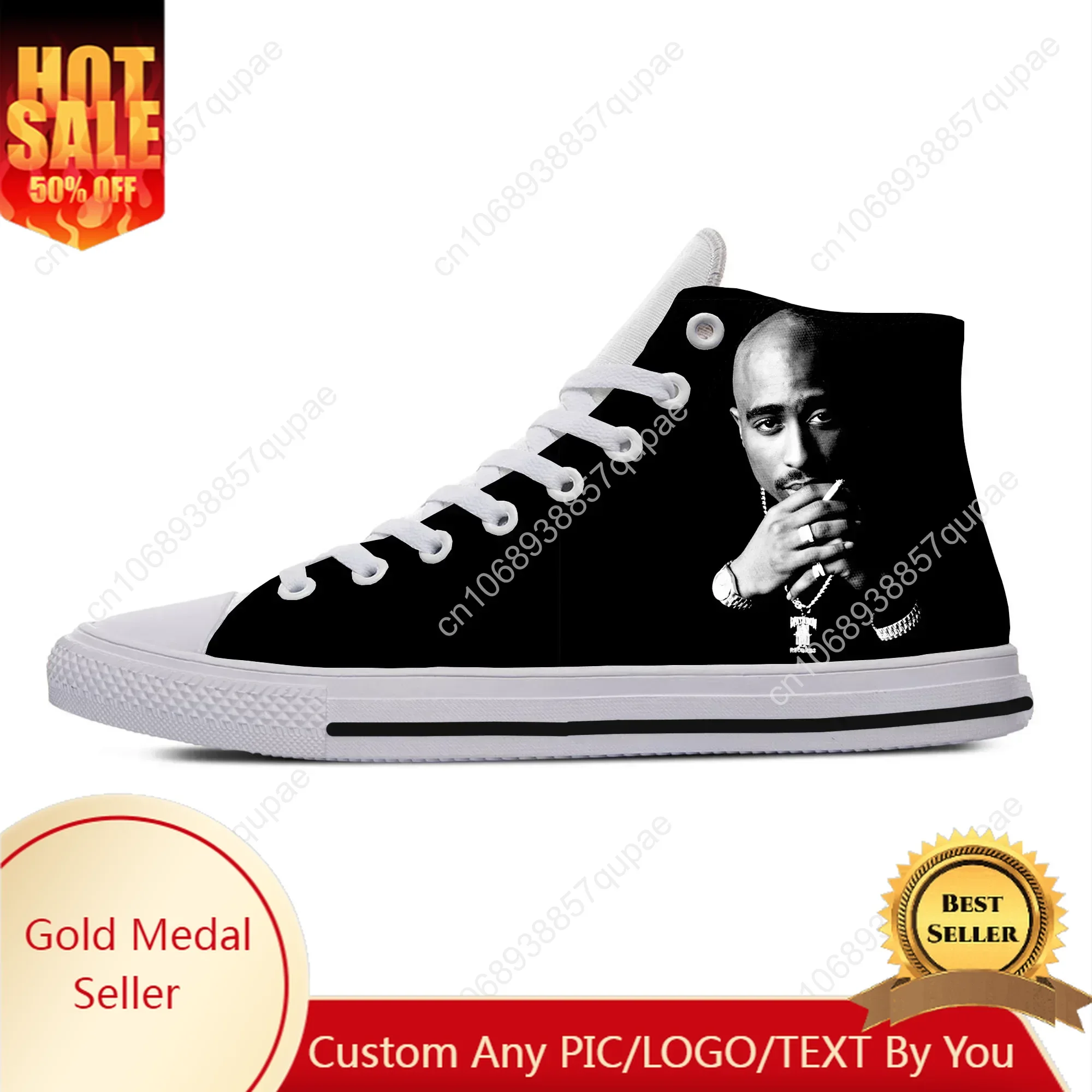 

Hot Fashion 3D Print 2Pac Tupac High Sneakers for Men/women High Quality 3D Printing Handiness Casual Shoes Fashion Canvas Shoes