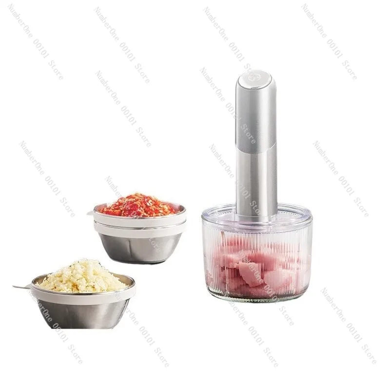 Wireless electric meat grinder,household small multi-function food processor,garlic crusher,meat filling machine,seasoning mixer