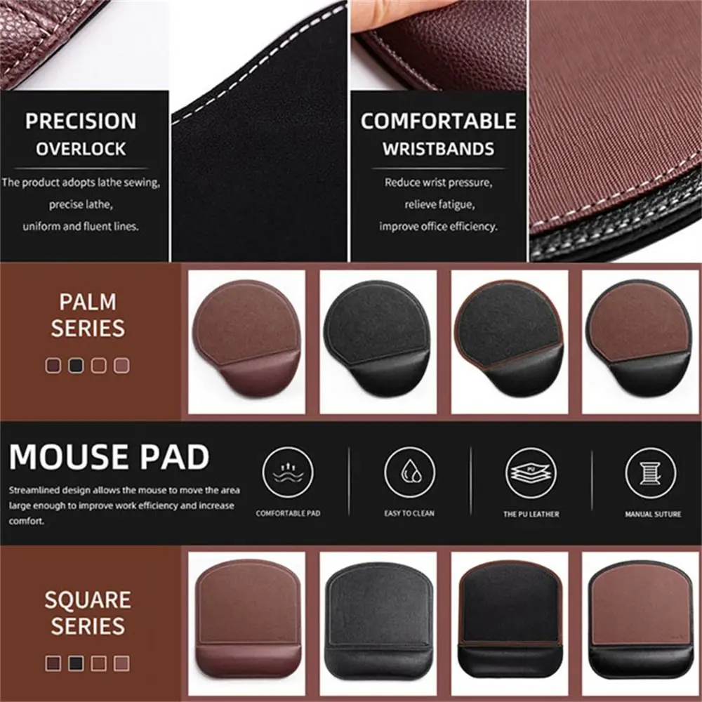 Ergonomic Comfortable Mice Mat Home Office Wrist Support Wrist Mouse Pad Leather Mouse Pad Keyboard Mat Mouse Pad