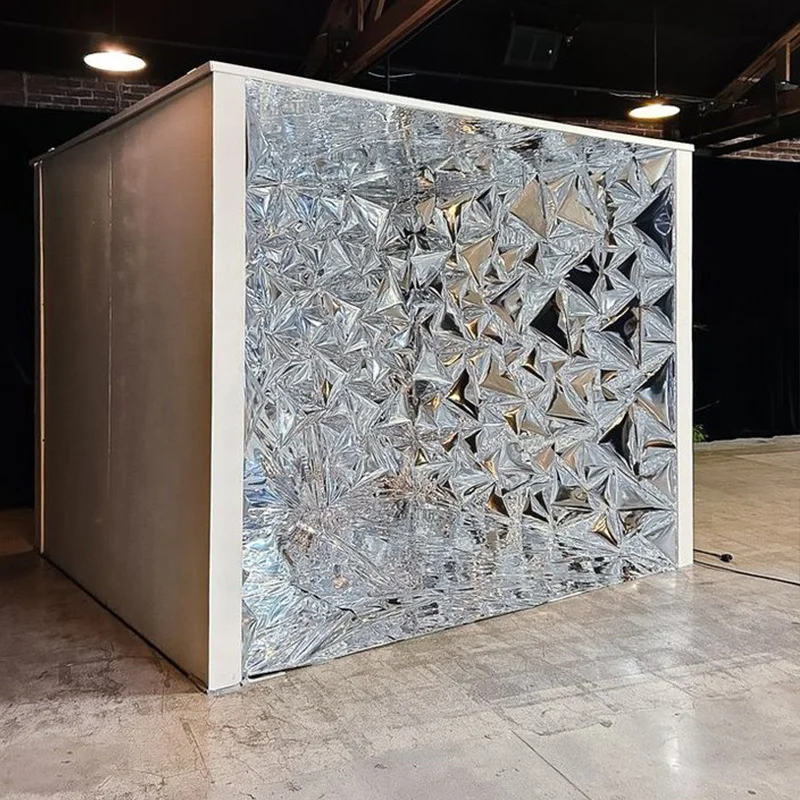 

Custom Outdoor Detachable Magazine Photo Booth Mirror Foil Photo Booth Box with Silver Alloy