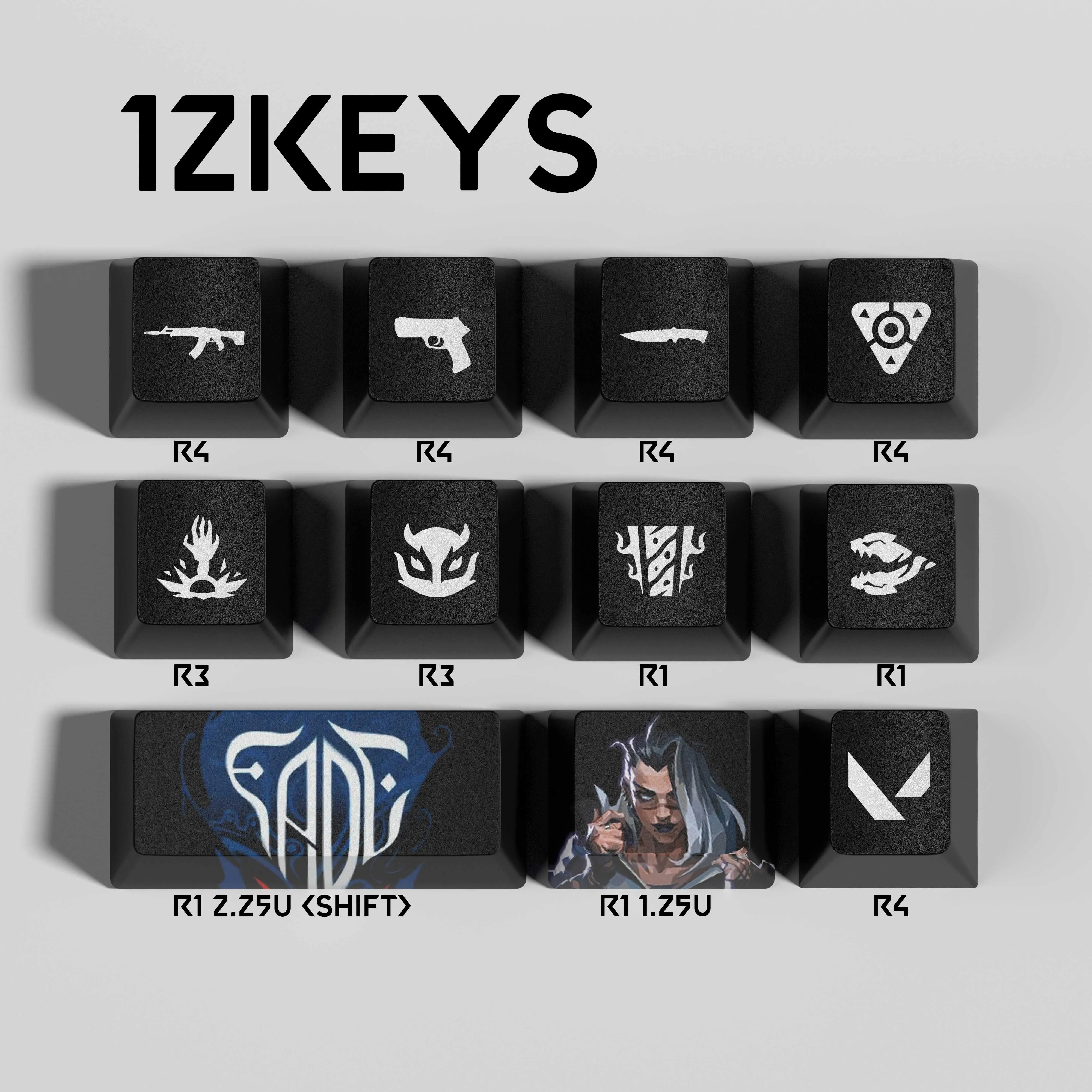 VALORANT Fade keycaps new tile maker compatible with mechanical keyboards such as woting atk OEM height
