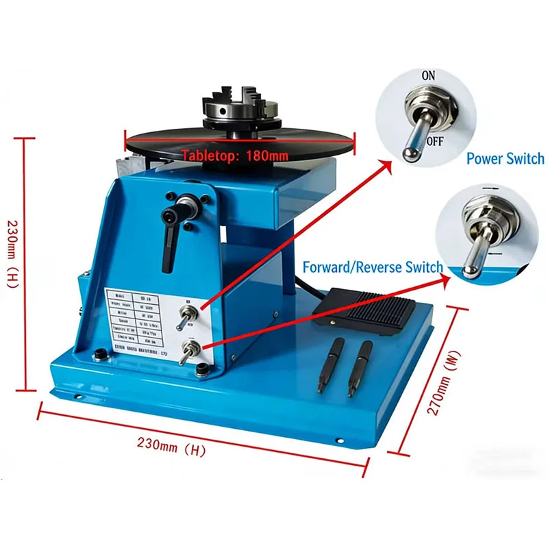 Combination Small Welding Positioner welding turntable precision welding flipping rotating worktable