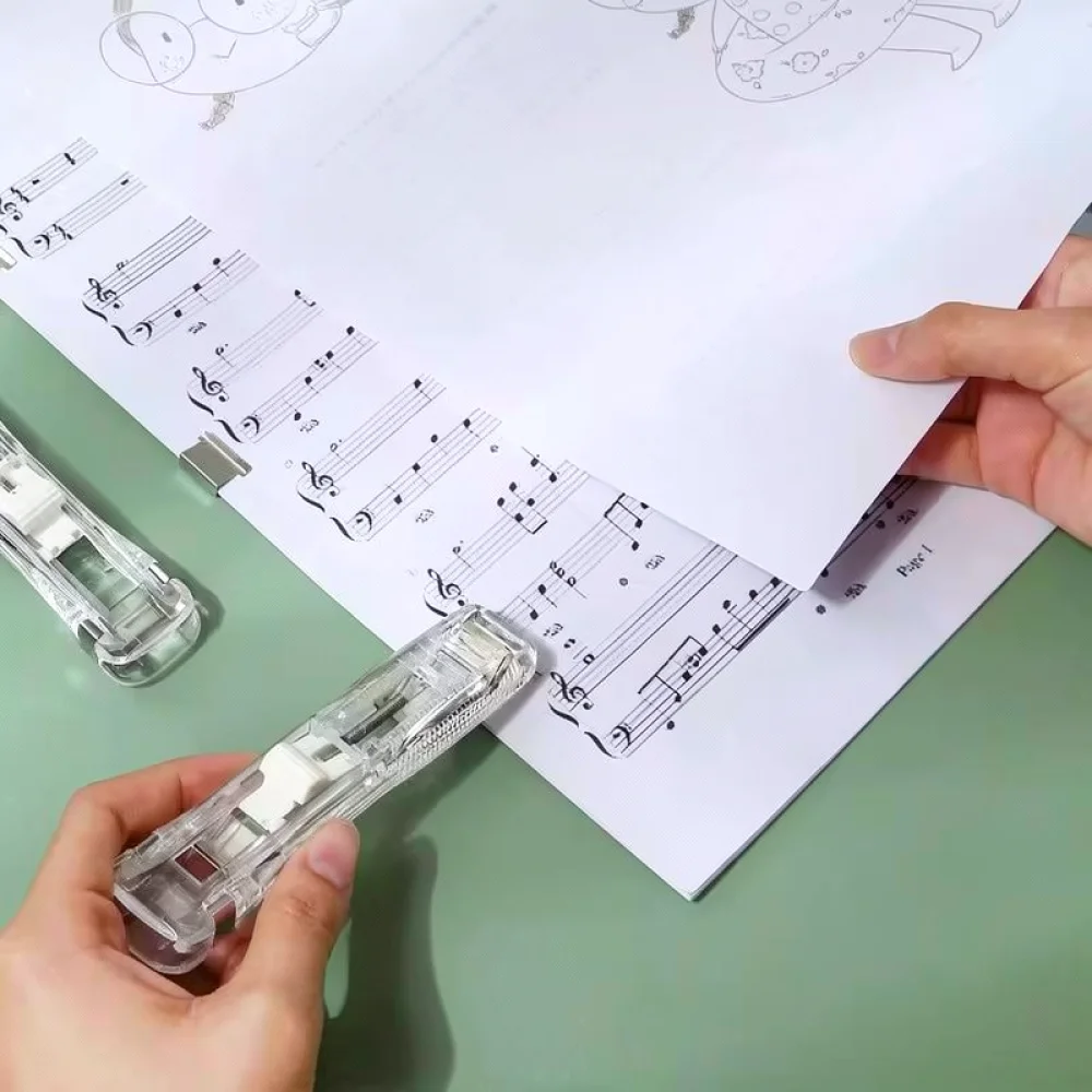 No Damage Paper Fastener Dispenser Reusable Clip For Home Office Exam Papers Organizing Student Stationery Binding Tool