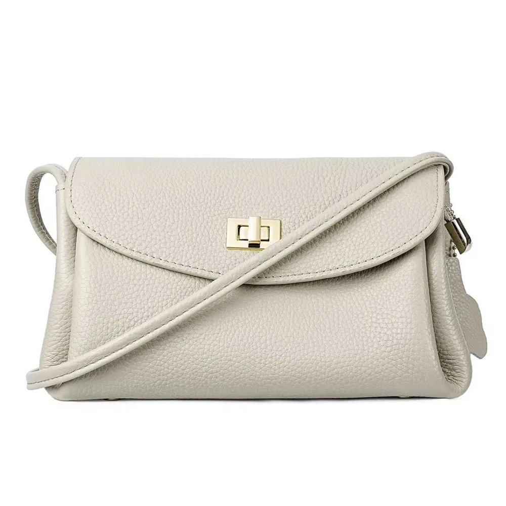 Lady Clutch Bag Cow Leather Fashionable Female Shoulder Bag Lady Flap Bag Trendy Crossbody Bag Phone Bag Women’s Handbag