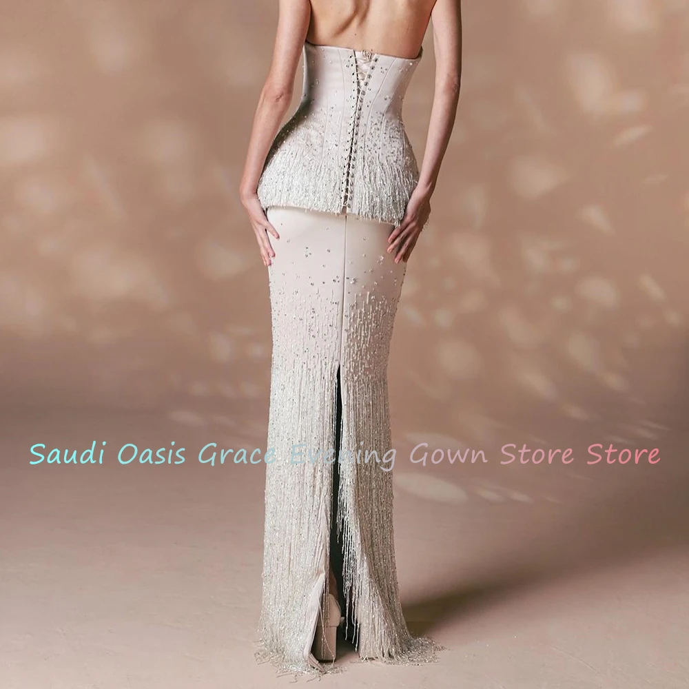 Angepasst Hohe Qualität Kristall Jersey Gerade Abendkleid Sexy Bodenlangen Liebsten Ärmellose Spitze Up Zurück vestidos de no