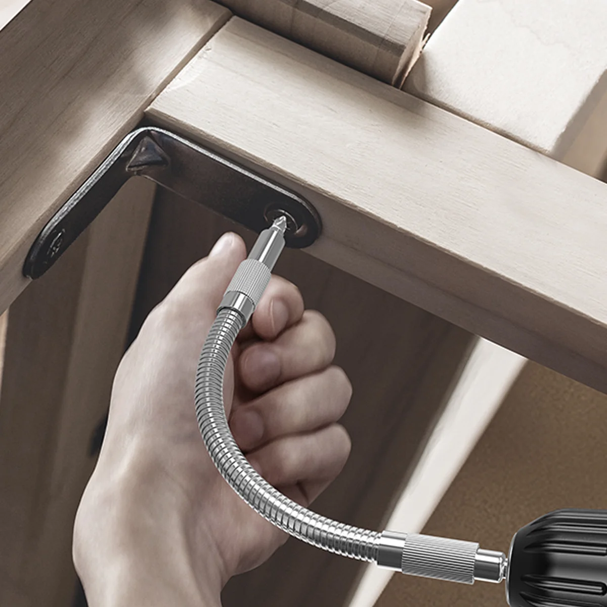 

2Pcs Flexible Drill Bit Extensions Electric Drill Adapter Shaft for Screwdriver Bits Narrow Space Repair Auto Engine Uninstall