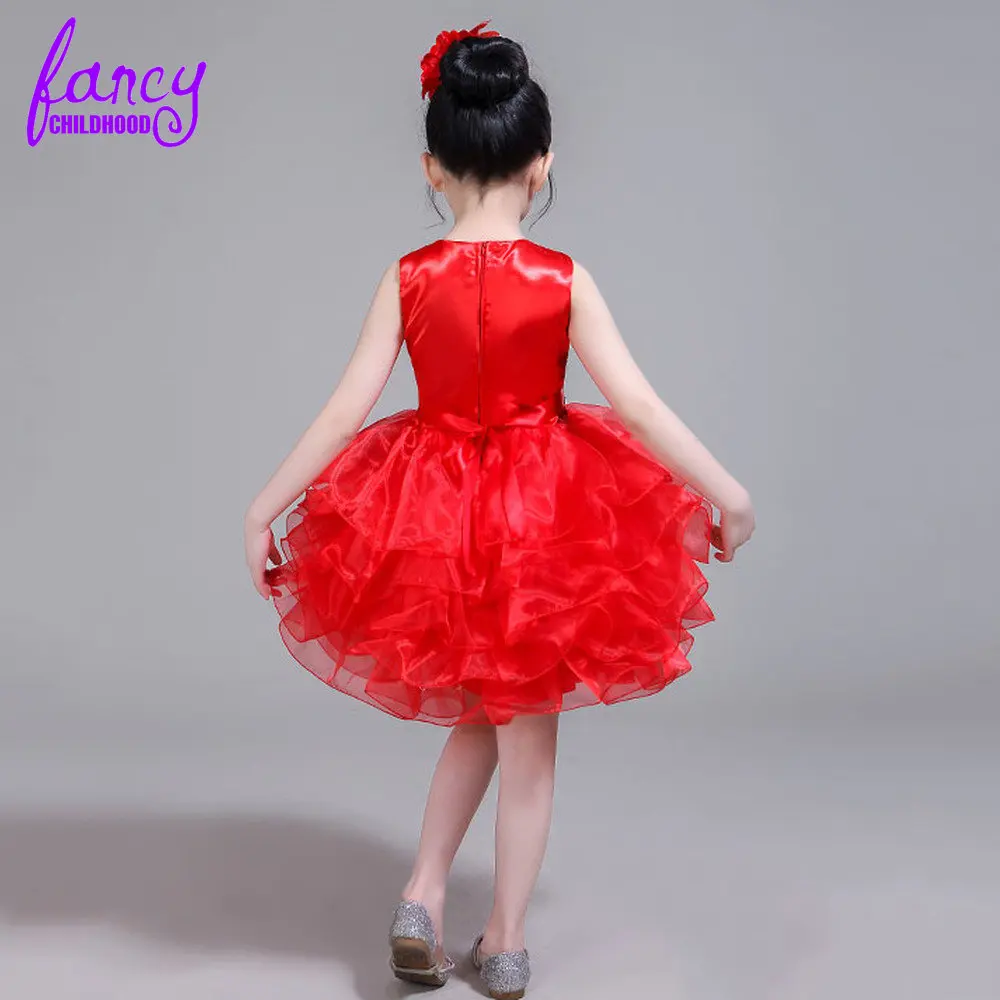 Chinese Store Layers Prom Dresses Toddler Glitz Pageant Gowns Children Dancewear Clothing Kids Party Dresses for Girls