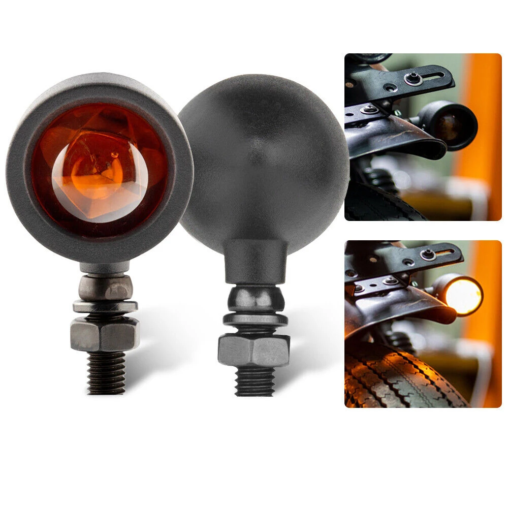 

2/4x Motorcycle Bullet Amber Turn Signal Light Motorbike Indicator Lamp Tail Lights For Harley Cafe Racer Bobber Kawasaki Yamaha