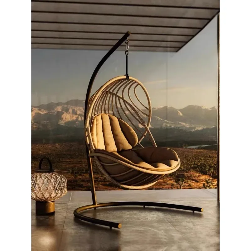 

leisure courtyard outdoor hanging basket single person swing internet celebrity lazy balcony indoor rocking chair gar