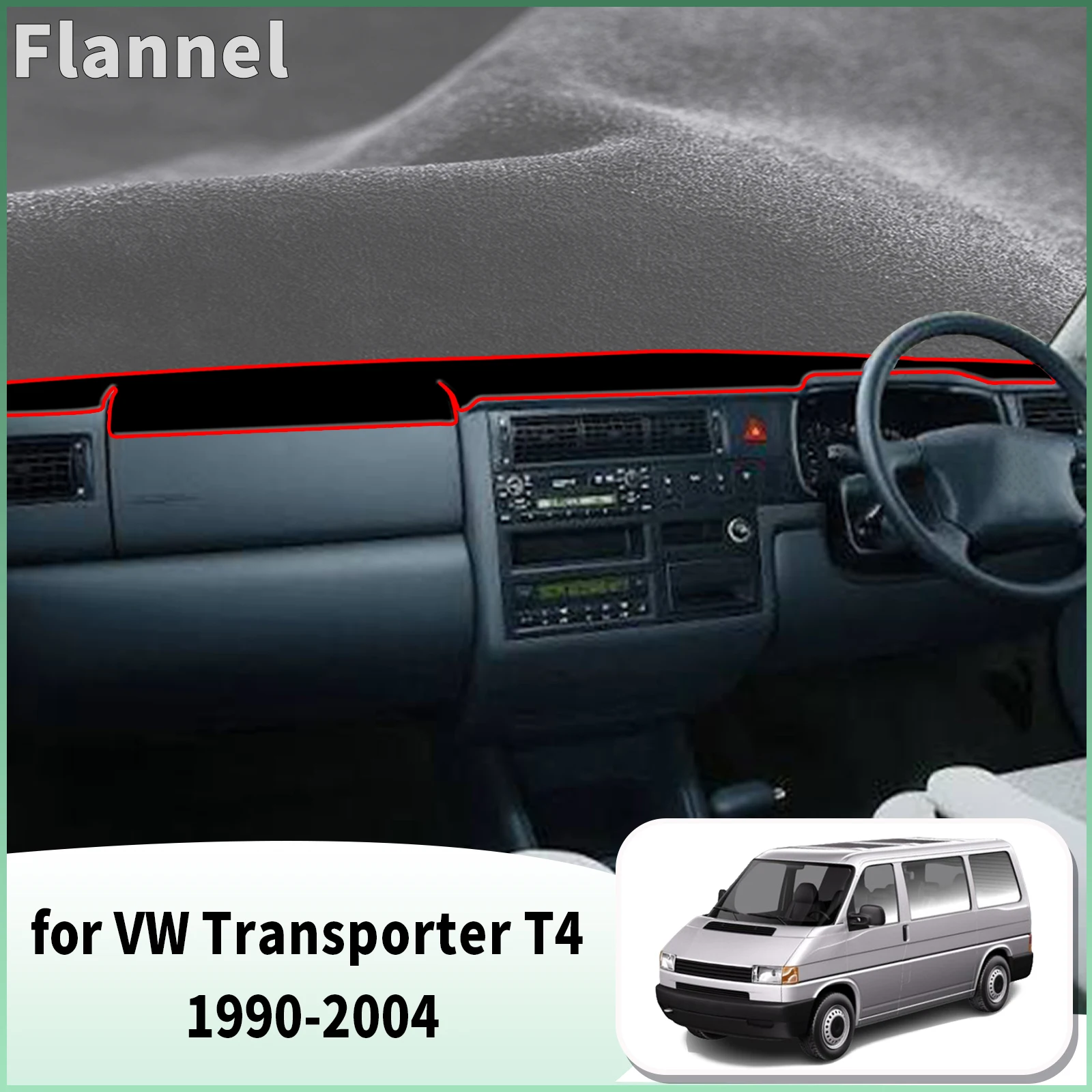 for VW Transporter T4 Kombi Caravelle Multivan Dash Mat Dashboard Cover Dashmat Anti-Reflection Heat Insulation Sun Protection