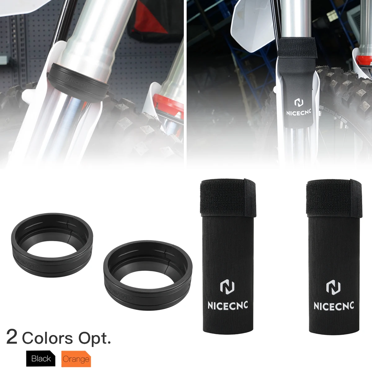 

For KTM EXC 300 EXC EXCF XCW XCFW SX SXF XC XCF TPI Six Days 125 250 300 350 450 500 530 Front Fork Sock Guard & Mud Scraper Kit