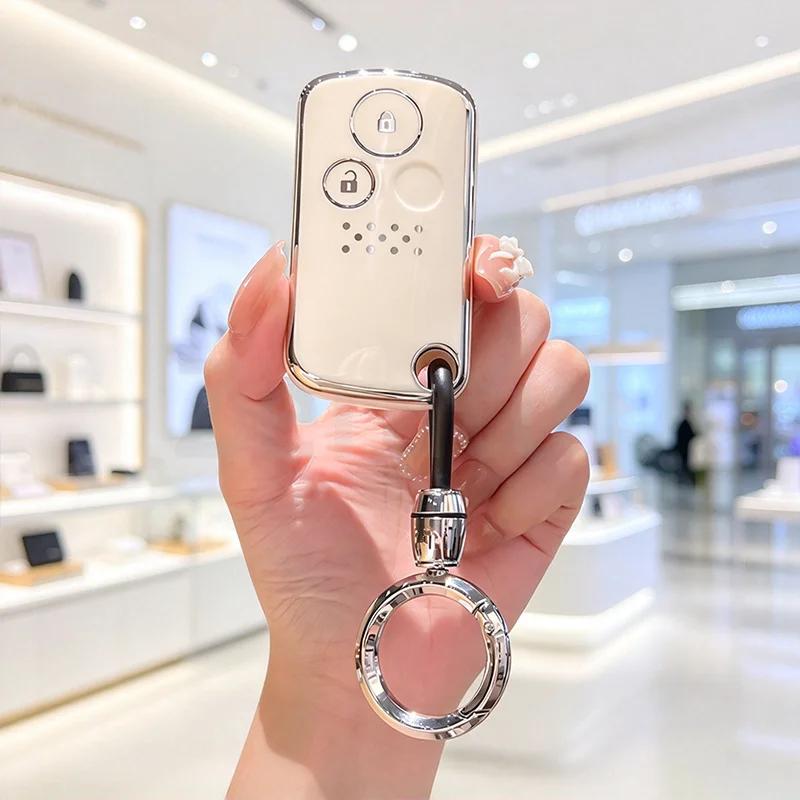 2 3 Button TPU Car Key Case Cover for Honda Freed Spike Step WGN RG1 Spada CRZ CRV Fit Shuttle Fried Shell Holder Accessories