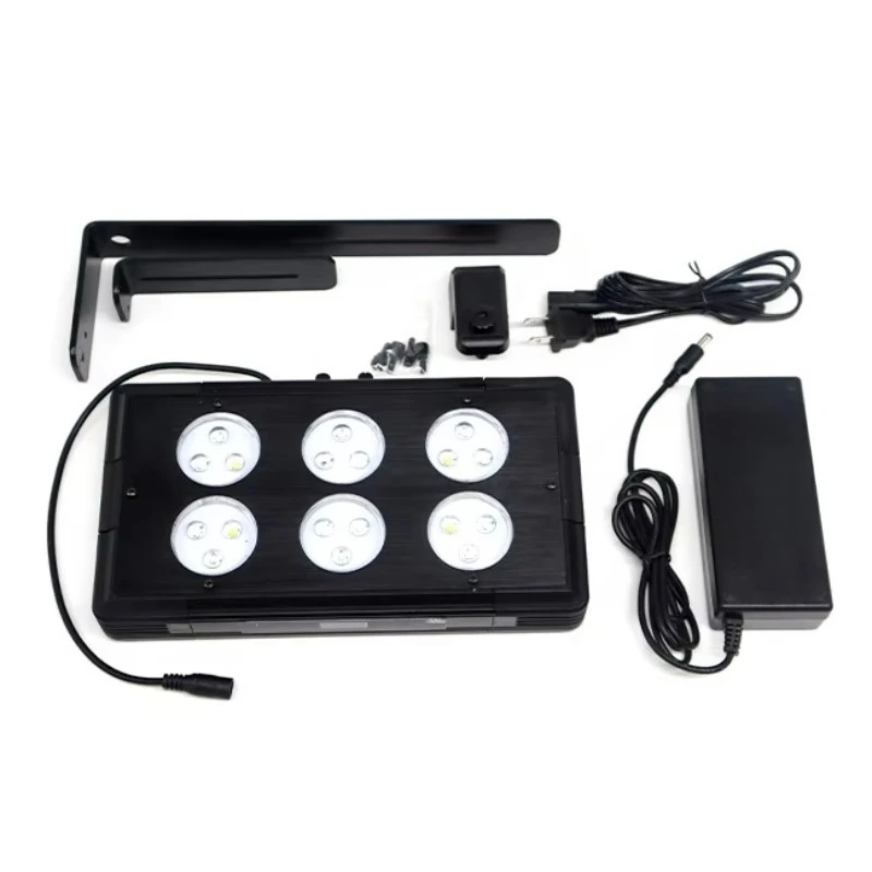 High-quality bulbs with six-way dimming and built-in timer mode aluminum stand for saltwater aquarium lights