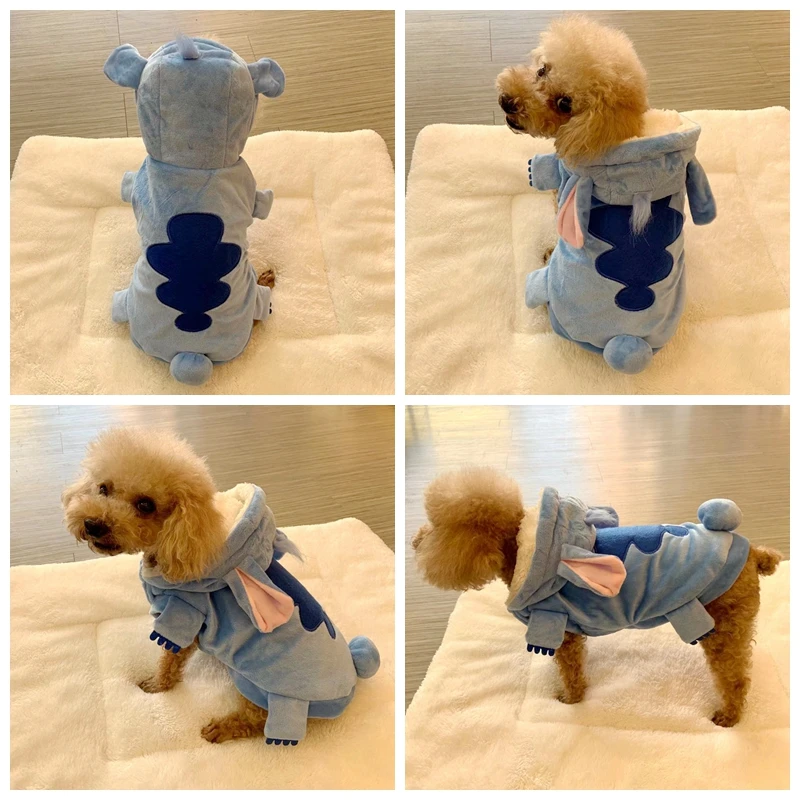 Flannel Dog Clothes For Small Large Puppy Animal Winter Pink Blue Golden Retriever French Bulldog Cat Hoodie Jacket Big Costumes