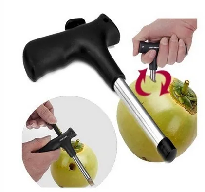 Coconut Opener Tool Coco Water Punch Tap Drill Straw Open Hole Cut Gift Fruit Openers Tools Cool Kitchen Gadgets