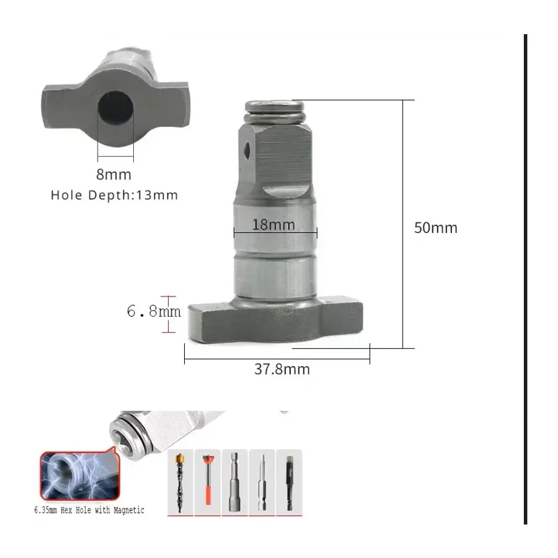 8mm Hole18mm impact wrench anvil Replacement for 1/2 parkside A1 screwdriver impact key power tools enclume clés à choc parkside