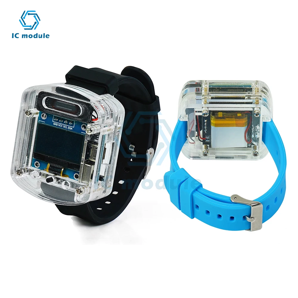 ESP32-S3 AI Smart Watch Development Kit - 0.96 OLED Display with Xiaozhi Voice Assistant for Artificial Intelligence Dialogue