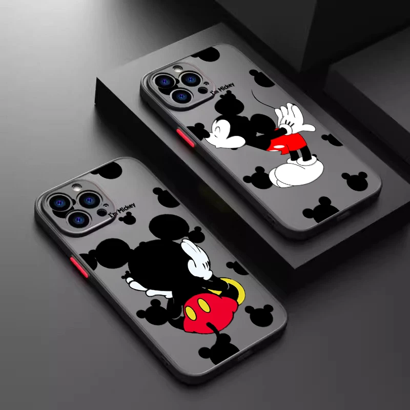 

Mickey Disney Art DesignCool Frosted Translucent For Apple iPhone 16 15 14 13 12 11 XS XR X Pro Max Plus Mini Cover Phone Case