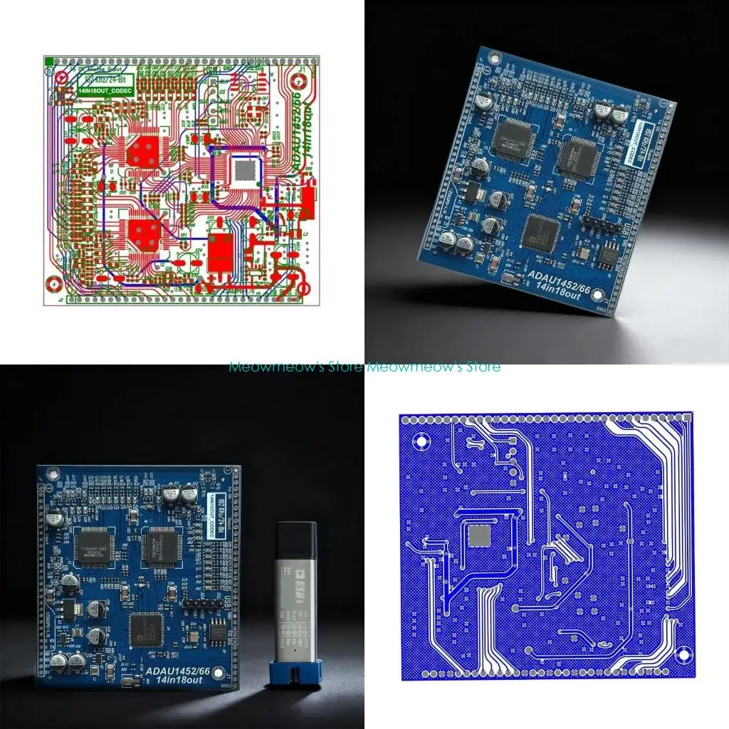 W91A ADAU1466 Development Board 14 In 18 Out Sound Processor Operational