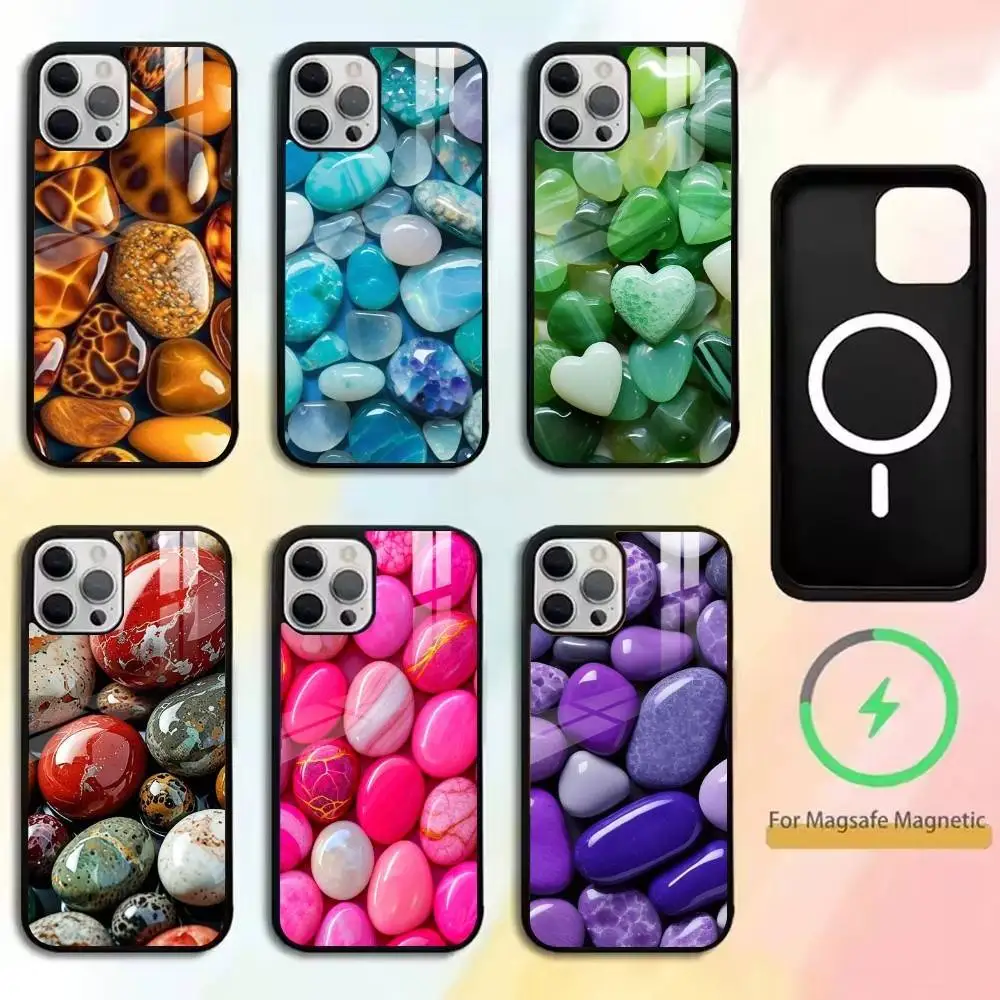 

beautiful stone Phone Case For iPhone17,16,15,14,13,12,11 Plus,Pro Magnetic with Magsafe Wireless Charging