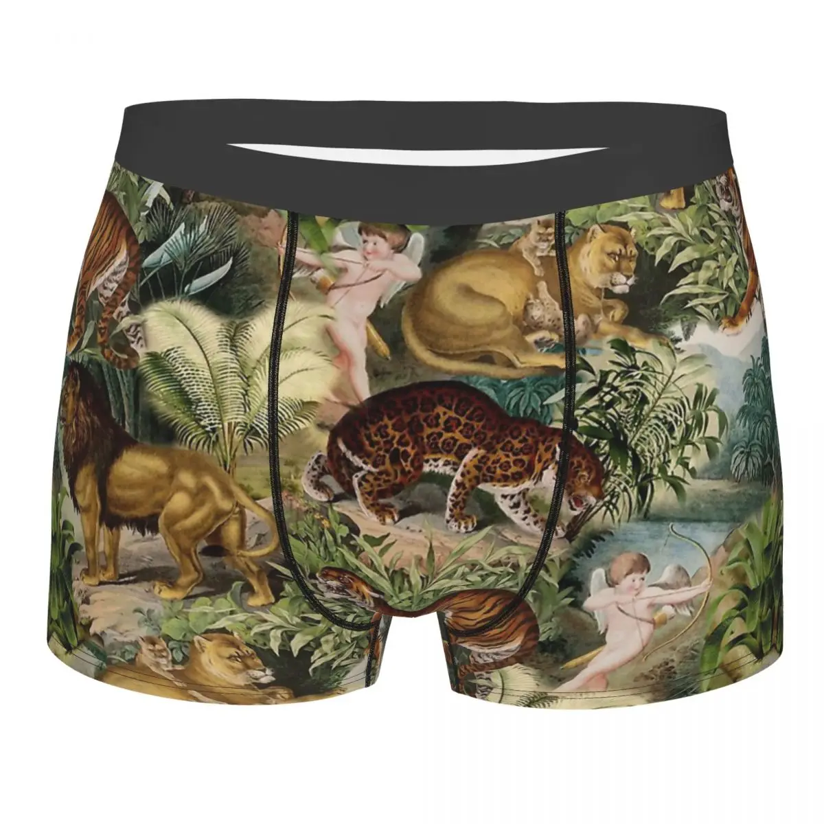 Beauty Tiger King of the Forest Animal Underpants Cotton Panties Male Underwear Ventilate Shorts Boxer Briefs