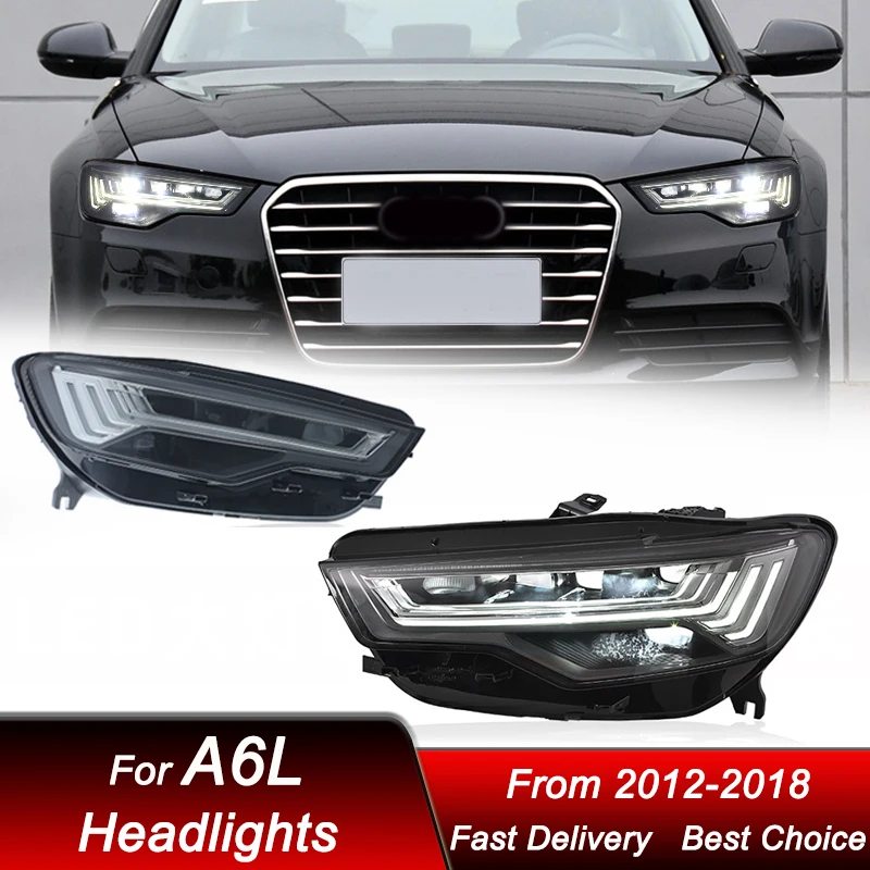 

Pop Car Styling Headlights For Audi A6 A6L 2012-2018 Allroad Style Full LED Assembly Upgrade Projector Lens Accessories Kit