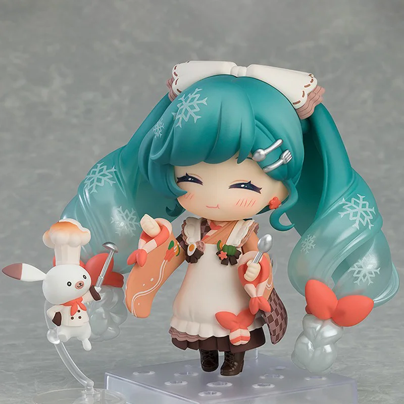 GSC Original Genuine Vocaloid Hatsune Miku Nendoroid 2339 Snow Miku Winter Feast Ver 10cm Collections Model Toy Figures Gifts