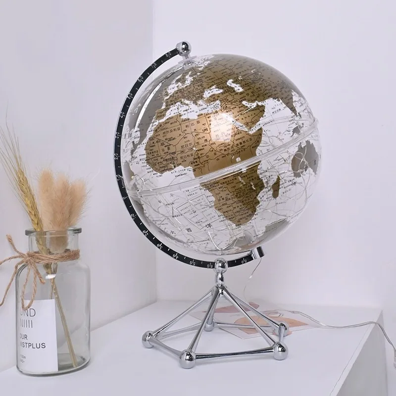 Golden Globe Factory Earth HD Globe Club, 20cm students teach transparent globes. Indoor decoration gifts.