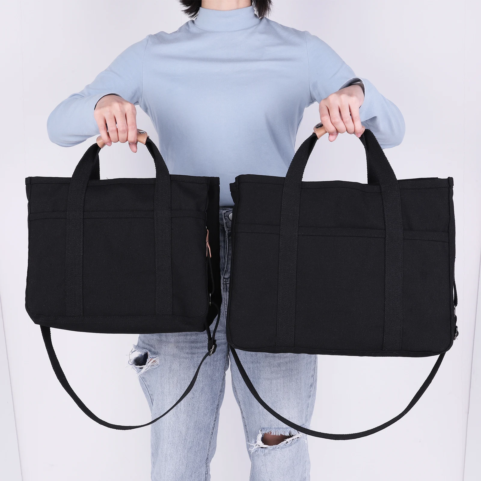 

Женская стильная холщовая сумка, большая вместительная сумка, повседневная сумка с несколькими карманами, мягкая универсальная сумка на плечо с регулируемым ремешком, кошелек-тоут