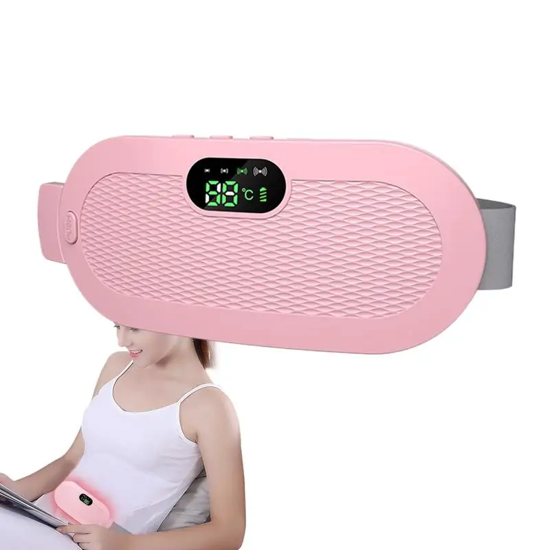 Portable Heating Pad For Period Cramps Portable Cordless Waist Warmer Belt Adjustable Heated Belt With Digital Display 4