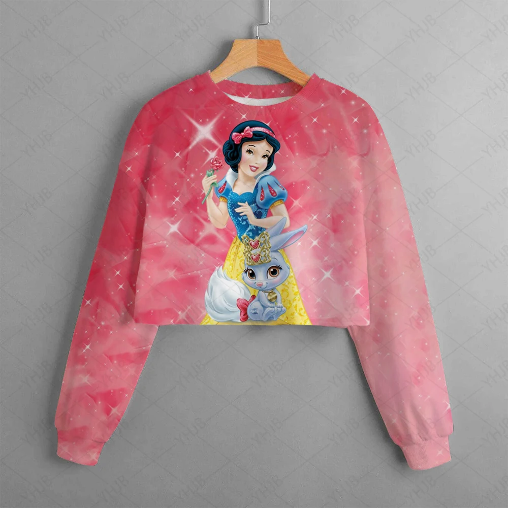 Spring And Autumn Disney Series Ariel Princess Hoodies Girls Long Sleeves Fashion Sweatshirts Mermaid Cartoon Casual Hooded Tops