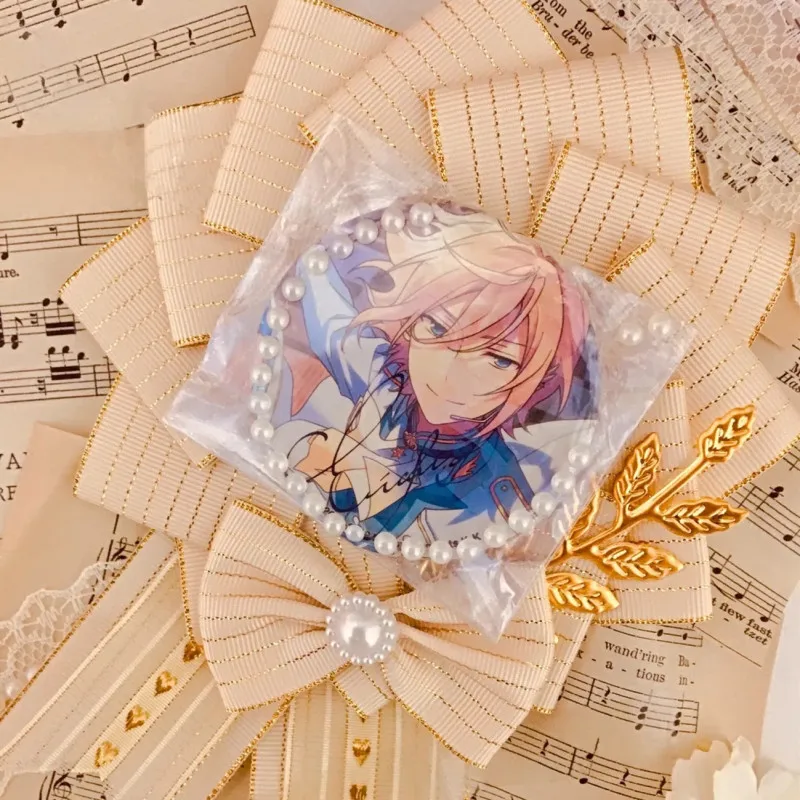 Luxury Anime Badge Holder Decoration Stripe Series 8 Colors for 58cm Badges Pins Women Ita Bag Accessories