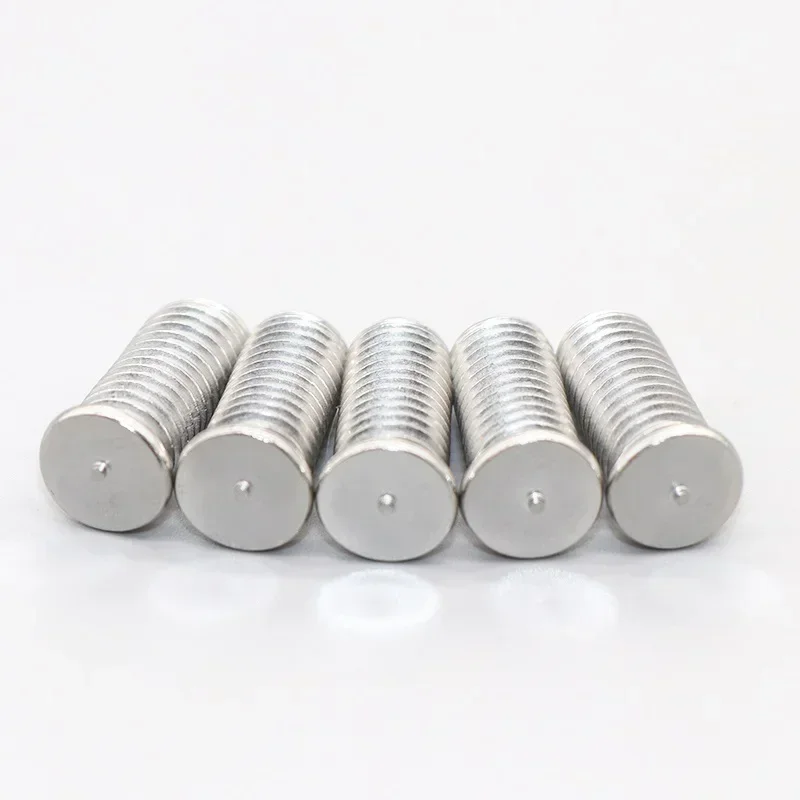 Novo parafuso de soldagem din 32501, com ponta de ignição, parafuso rosqueado, parafusos de soldagem m5 m6, aço carbono zinc branco