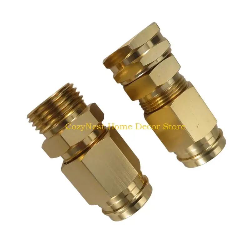 92MF Garden Hose Coupler Set for 5/8 Hose, 3/4 Thread Metal Hose Pair with 4 Pieces and 4 Washers for Watering and Outdoor
