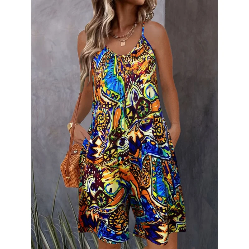 

Autumn Women's Fashion Loose Casual Strap Jumpsuit