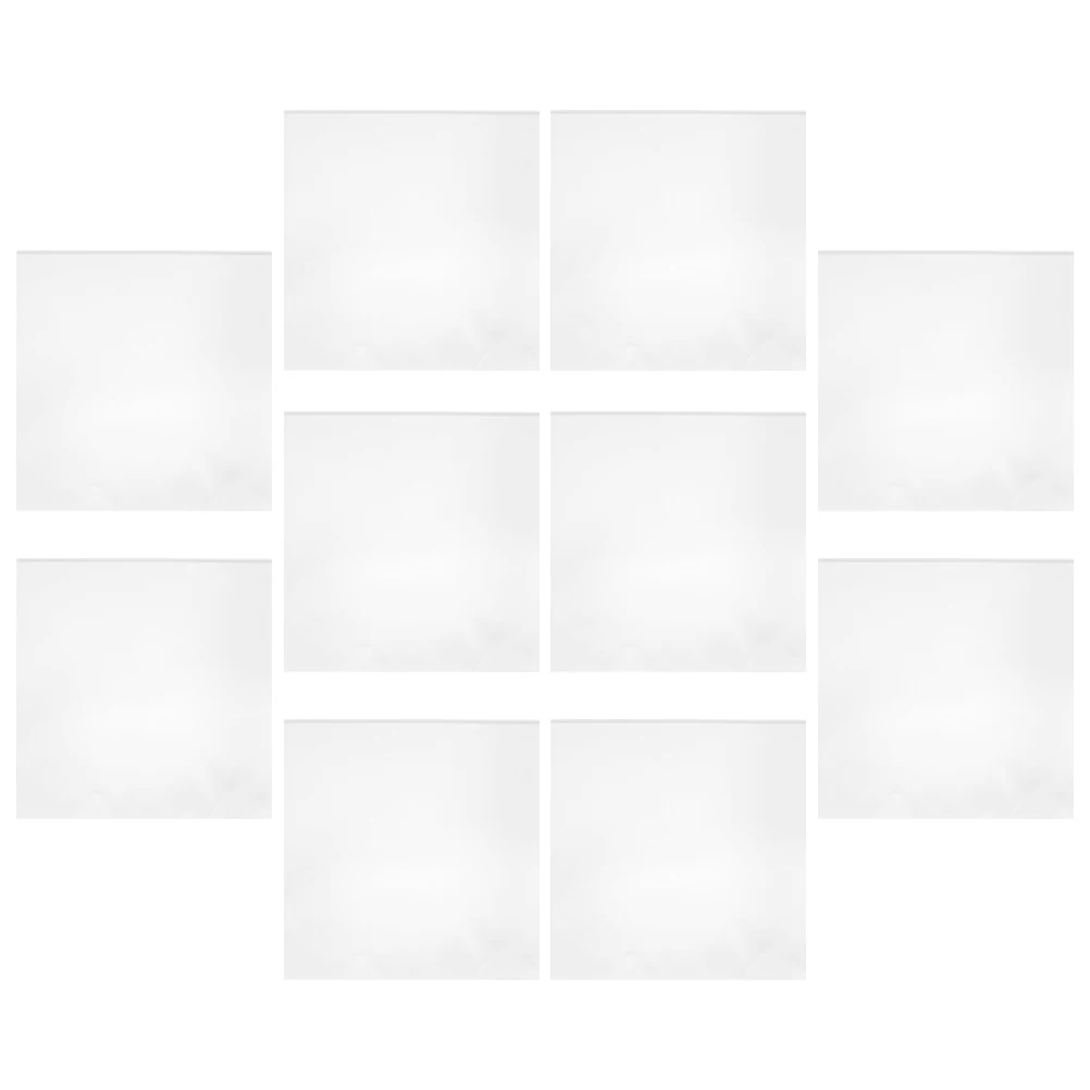 

10pcs Clear Vinyl Record Sleeves Protective Covers Dust-Resistant Scratch-Proof Adhesive Plastic Outer Sleeves For Standard