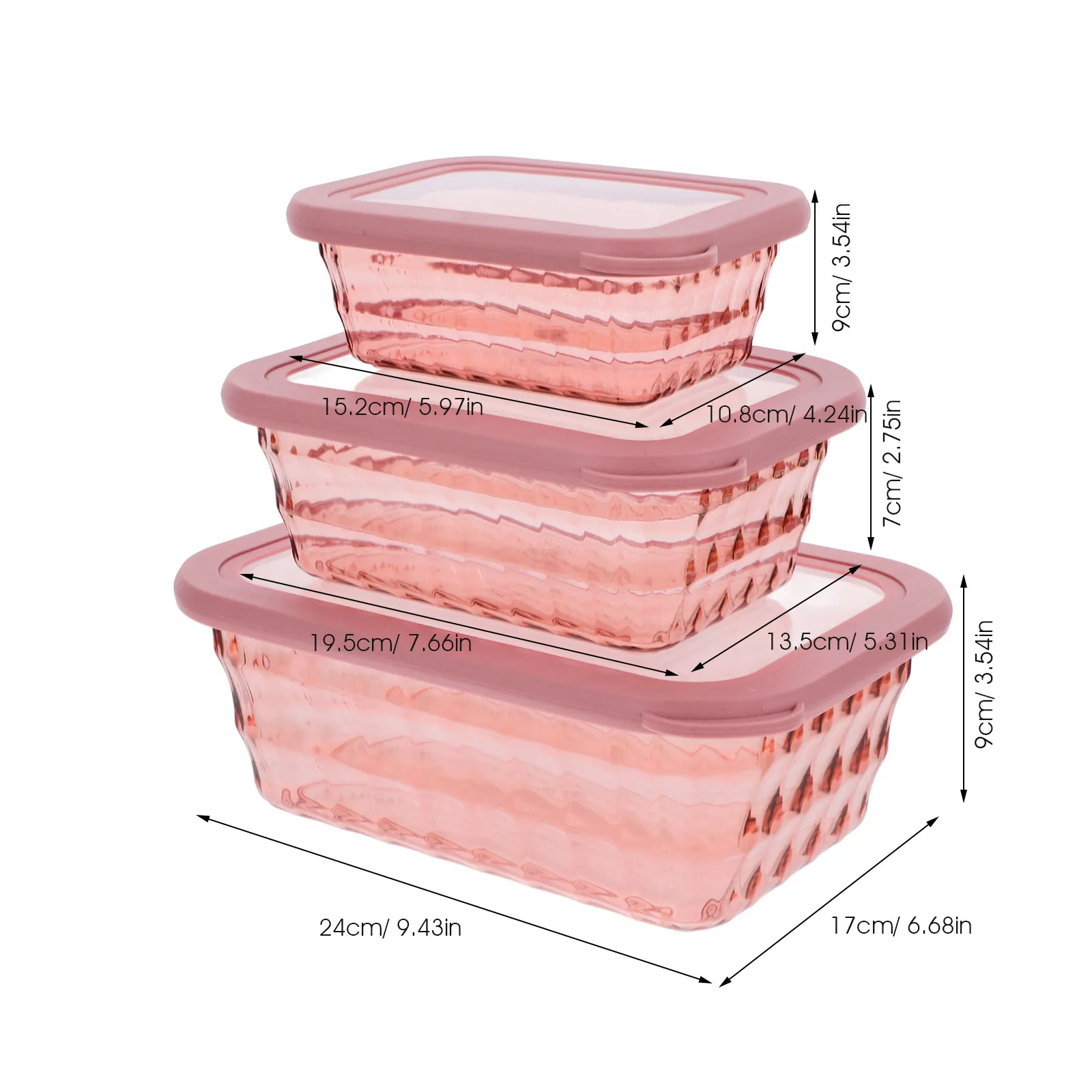 3-Piece Food Storage Box Set 5