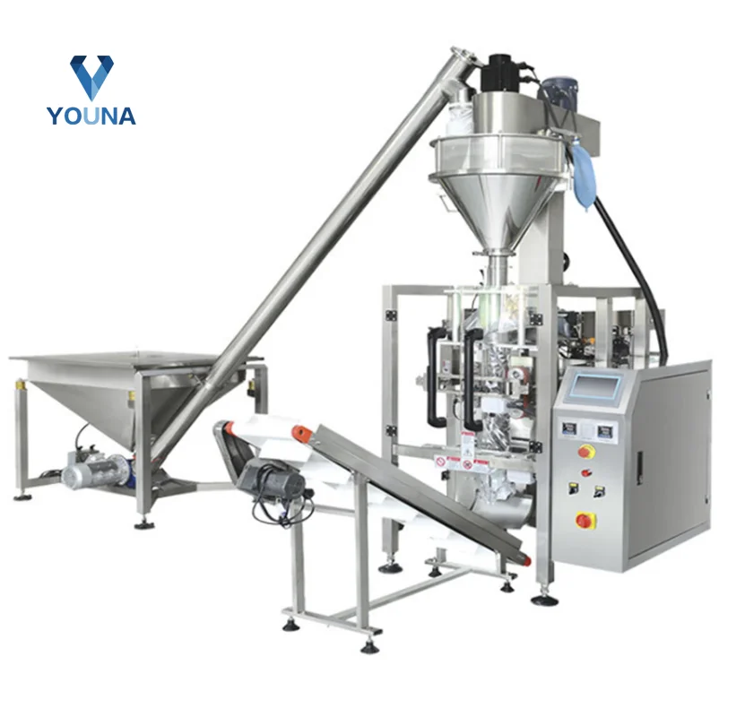 YN520 Automatic Plastic Bag FIlling Sealing 1kg 2kg 5kg Flour Milk Powder Packing Machine Customized Steel Body