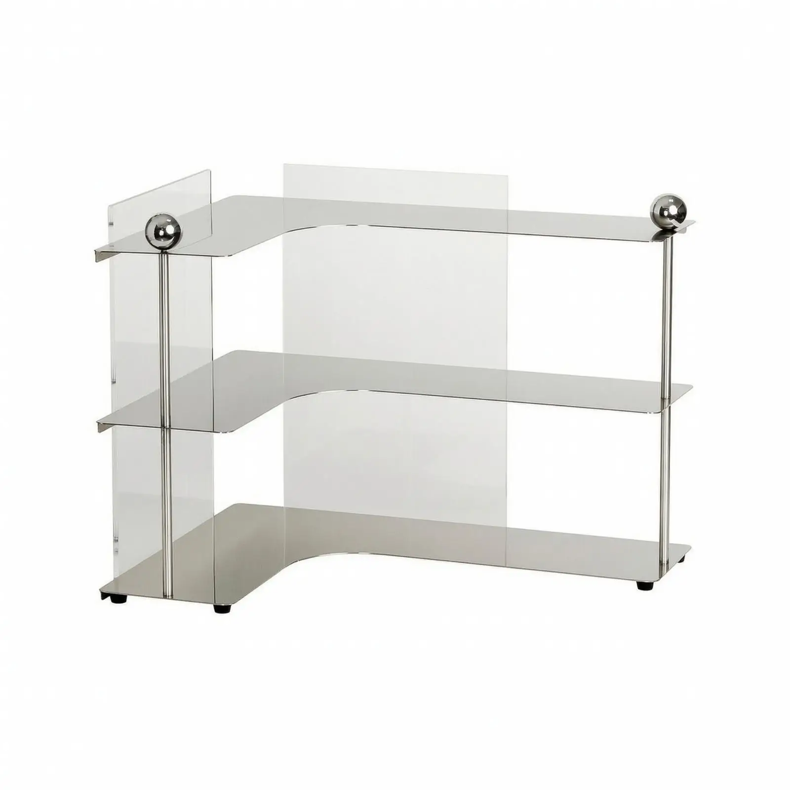 Corner Shelf Rack Stainless Steel Kitchen Countertop Organizer for Cups Kitchenware and Small Items Storage