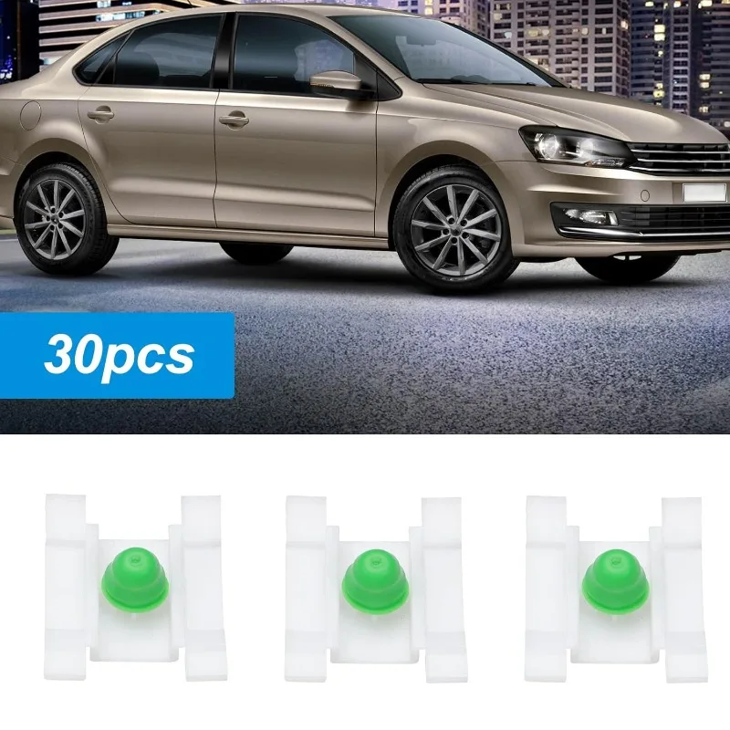 30Pcs Door Trim Lines Fixing Clip 9mm Holder Door Moulding Clips for VW Golf 3 Vento Jetta 1H0853585 1H0 853 585