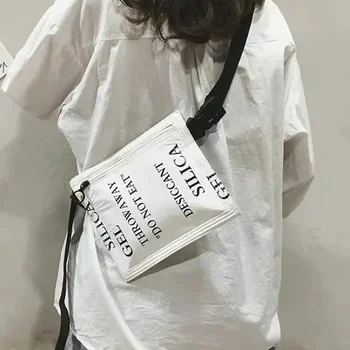 모조 건조제 여성 가방, 듀폰 페이퍼 숄더백, 2024 패션 레터 화이트, 소형 크로스바디 백, 체스트 백, 지갑 휴대폰 