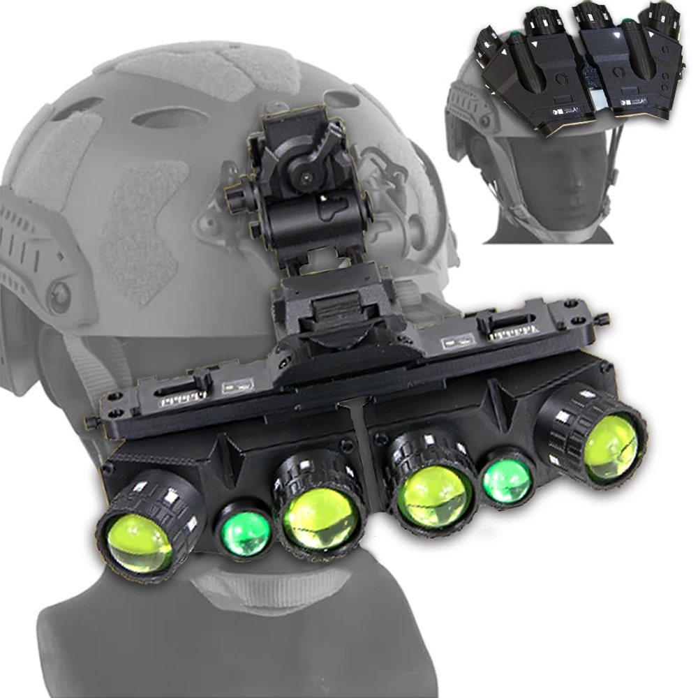 Airsoft Call of Duty Cosplay Night Raid Ghost casco conjunto táctico seis ojos gafas de visión nocturna NVG modelo simulado accesorios al aire libre ﻿
