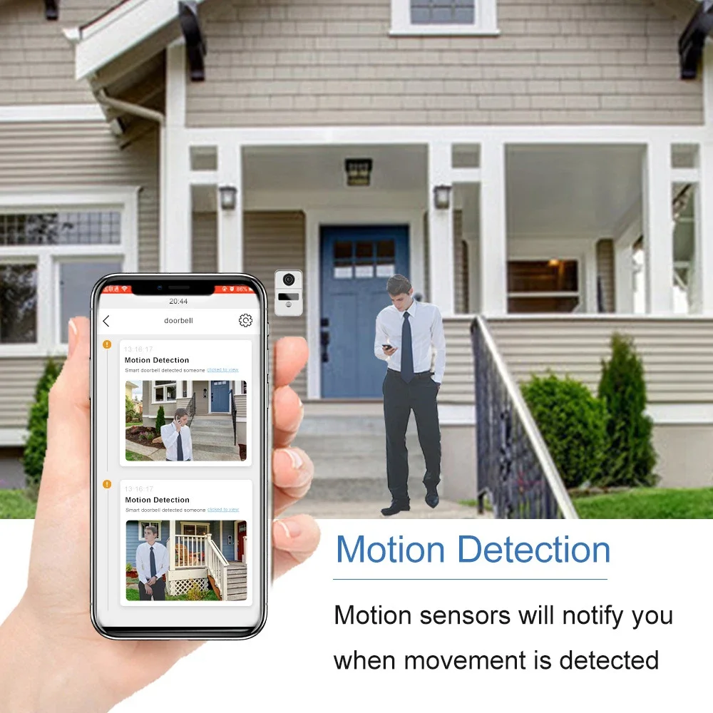 TUYA 1080P Touch Screen Wireless Wifi Video Doorbell Smart APP Home Intercom Kit for RFID Access Control System