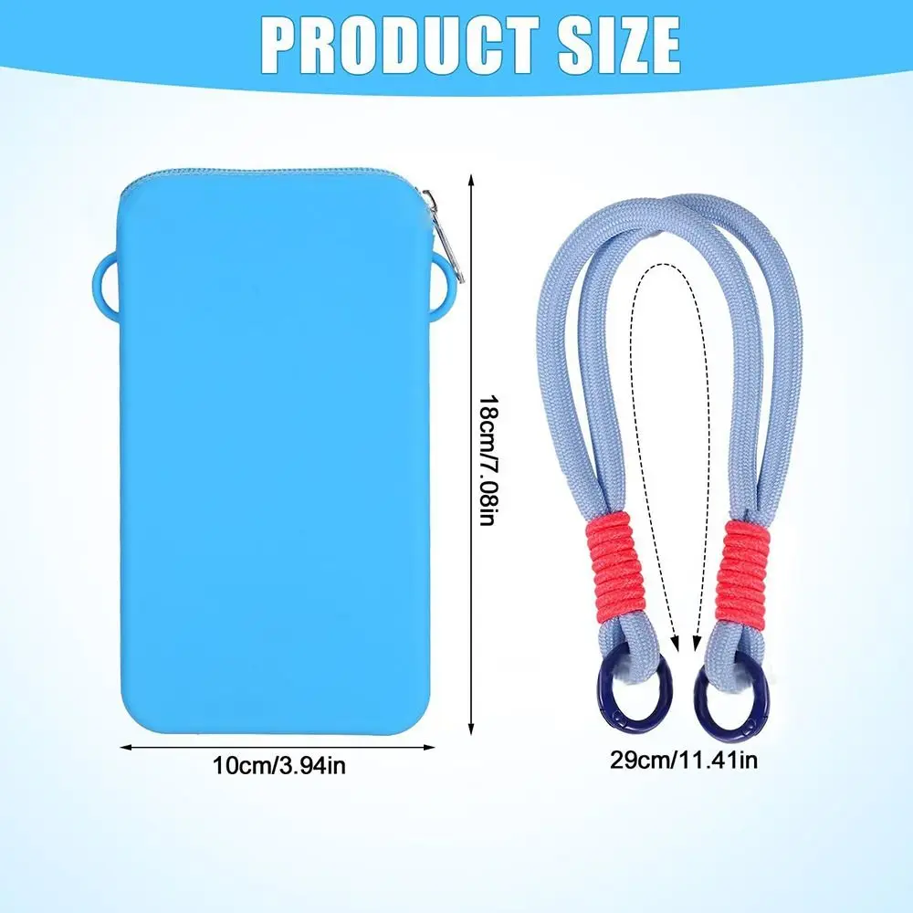 Silicone Storage Pouch Large Capacity Dustproof Beach Bag Connector Waterproof with Lanyard Cosmetics Storage Bag for Bogg Bag