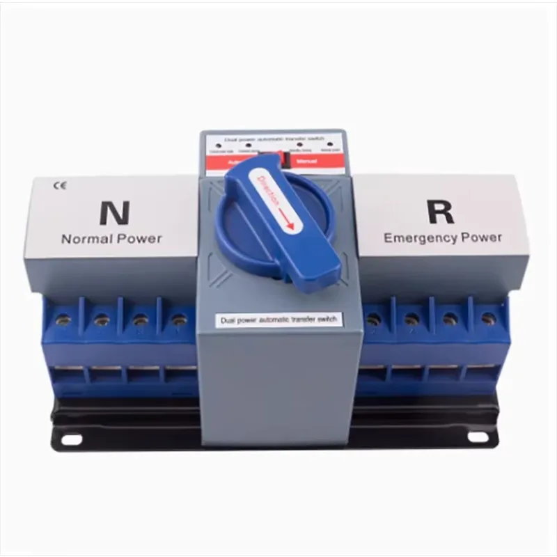 Mini Dual Power Automatic Transfer Switch 4P 63A CB Level Three Phase Four Wire ATS Auto Changeover Switch